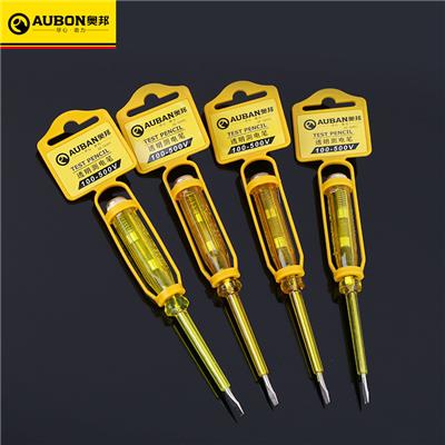奥邦 五金螺丝刀式测电笔 ABS工程塑料电工电路检测验电笔 560002