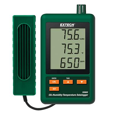 艾示科extech SD800 CO 2，湿度和温度数据记录器