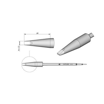 JBC C470-040凿形烙铁头