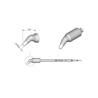 JBC C470-008弯形烙铁头