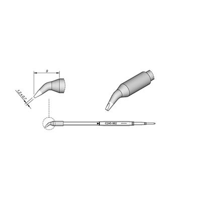 JBC C245-862  弯形烙铁头