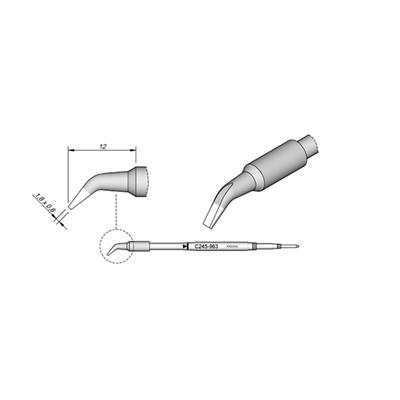 JBC C245-963 弯形烙铁头