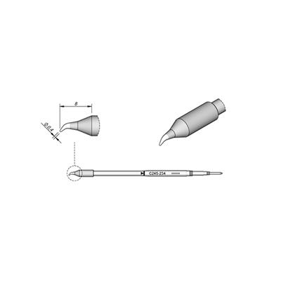 JBC C245-234 弯形烙铁头