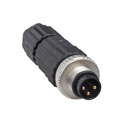 施耐德Schneide Male, M8, 3 pin, straight connector, cable gland M9.5 x 1 XZCC8MDM30V