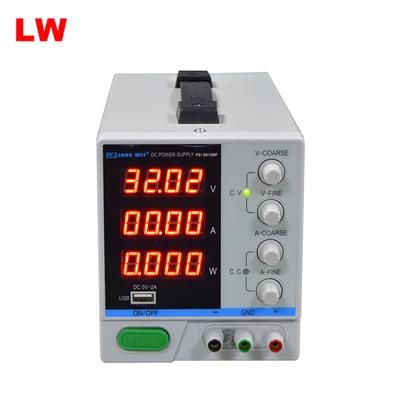 香港龙威 PS-3010DF  30V10A 电流 电压 功率 三组四位高精度LED显示 老化试验电源