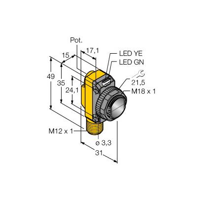 德国图尔克 光电传感器 LO6.5M-BT18-VP6X2-H1141