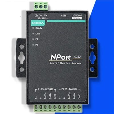 摩莎（MOXA）NPort 5232 2口RS-422/485串口设备联网服务器
